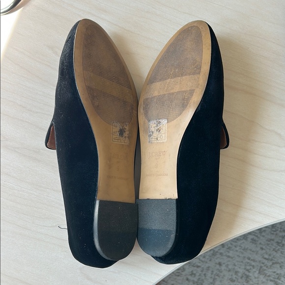 J. Crew Black Suede Loafers Timeless Flats - Picture 2 of 4